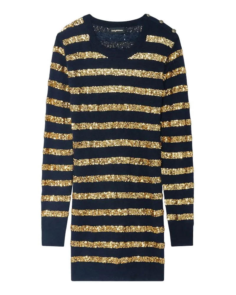 Zadig & Voltaire Serena Kleid 100% Kaschmir Blau