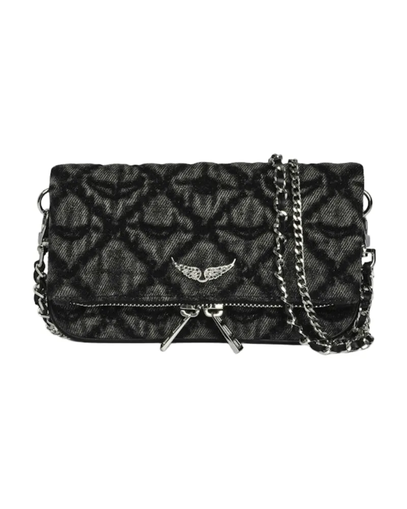 Zadig & Voltaire Rock Mini Monogram Clutch Grau