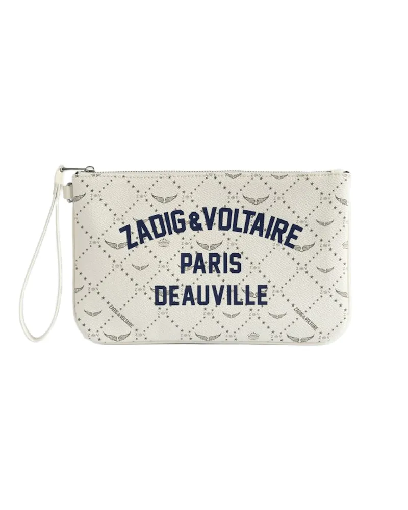 Zadig & Voltaire Z Pouch Resort Deauville Clutch Weiß