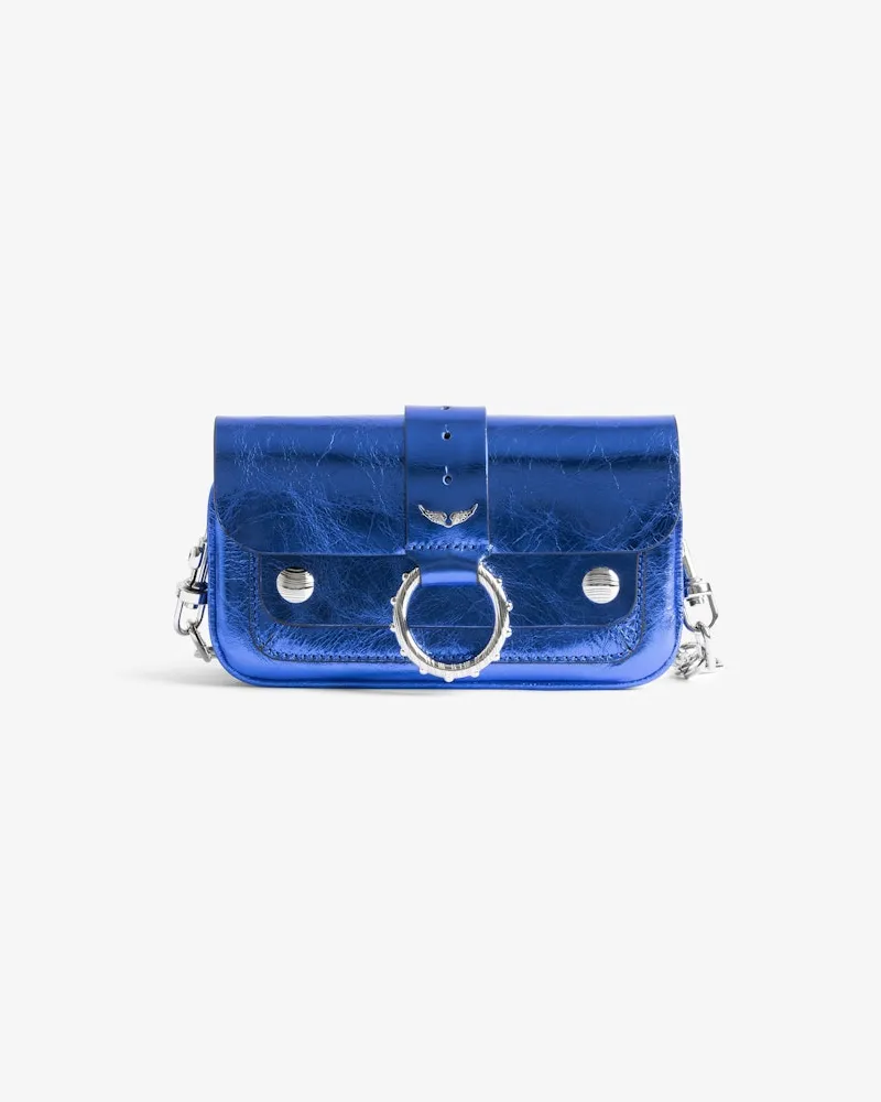 Zadig & Voltaire Kate Wallet Vintage Metal Tasche Blau