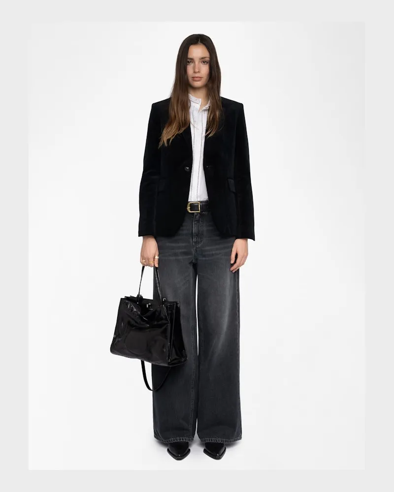 Zadig & Voltaire Blazer Vavy Samt Schwarz