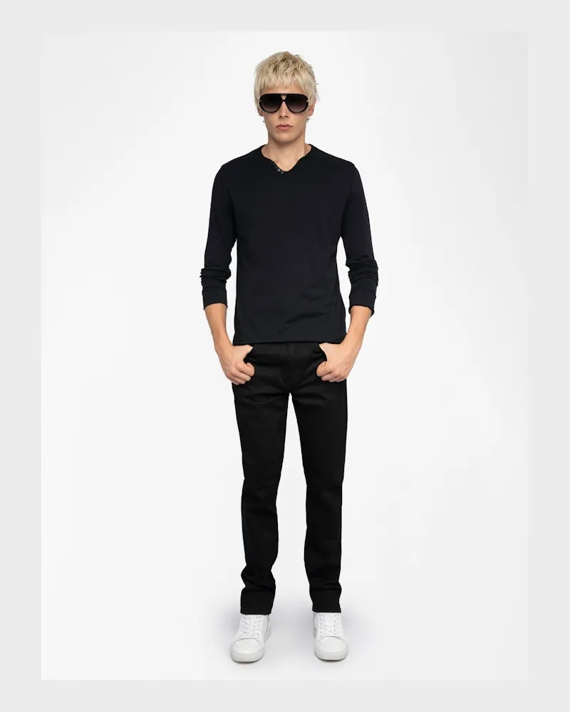 Zadig & Voltaire Henley-shirt Monastir Black