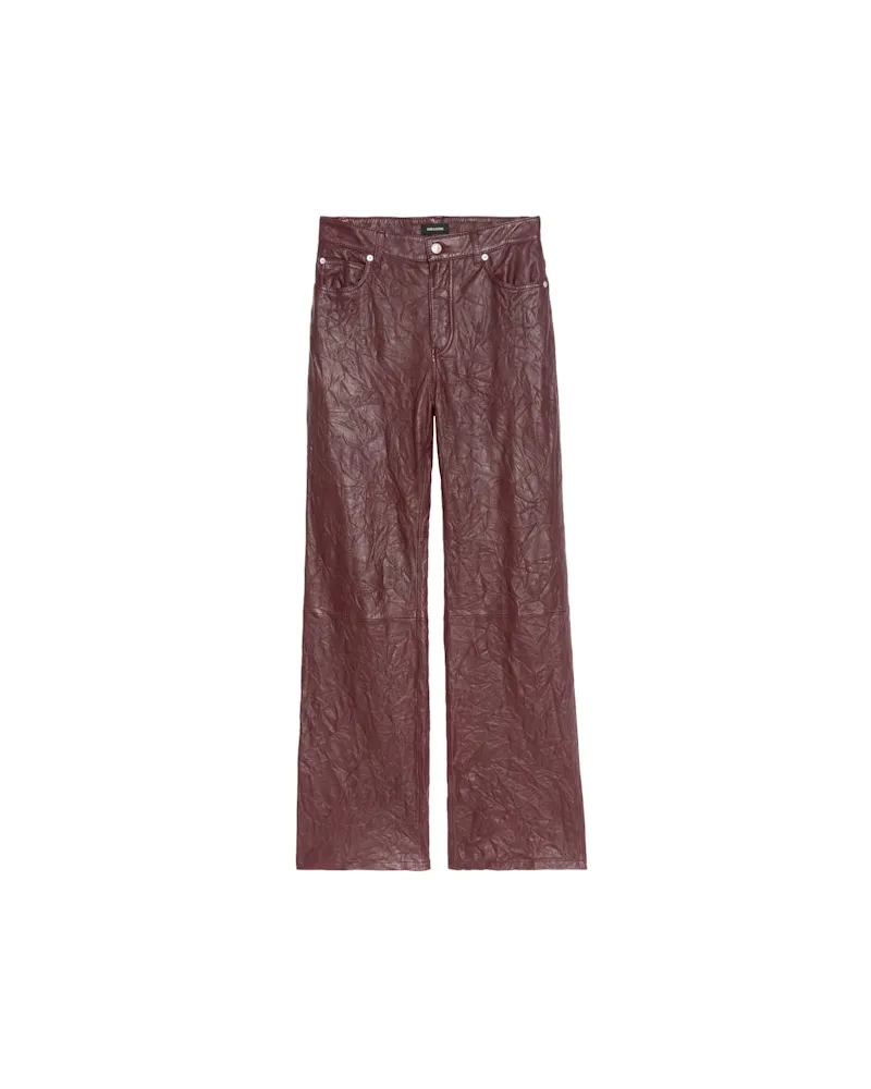 Zadig & Voltaire Hose Evy Leder Burgundy