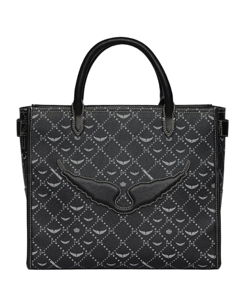 Zadig & Voltaire Angel Tote Monogram Tasche Schwarz