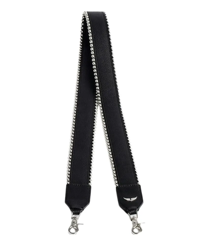 Zadig & Voltaire Studs Piping Schulterriemen Schwarz