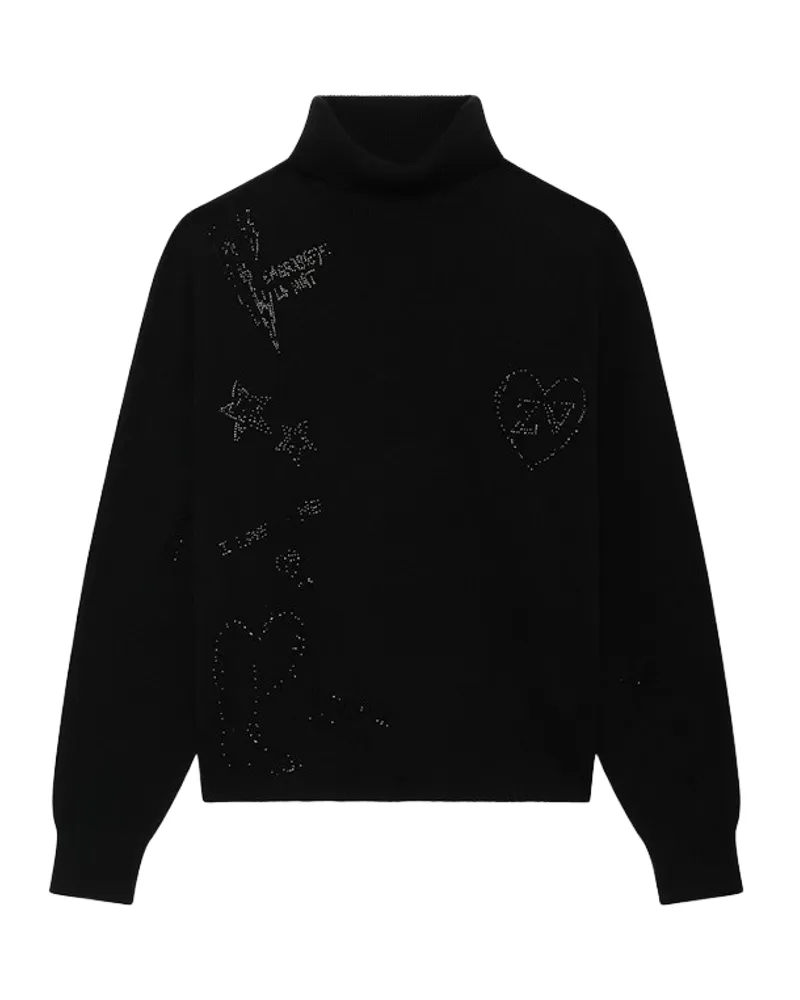 Zadig & Voltaire Souly Pullover 100% Kaschmir Schwarz
