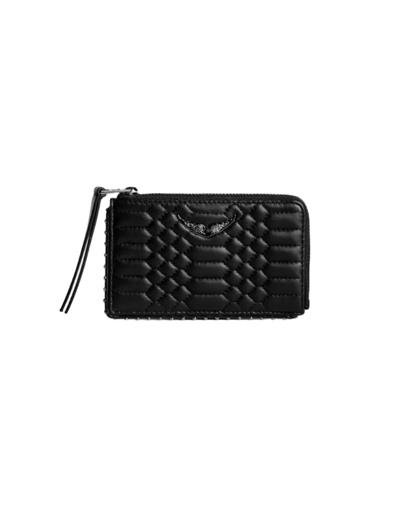 Zadig & Voltaire Kartenhalter ZV Card Gesteppter Schwarz