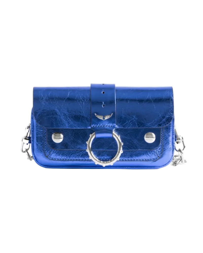 Zadig & Voltaire Kate Wallet Vintage Metal Tasche Blau