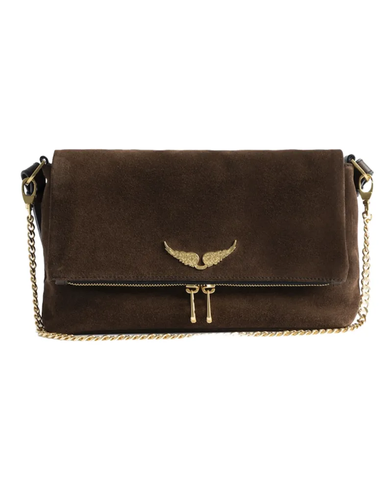 Zadig & Voltaire Tasche Rocky II Suede Braun