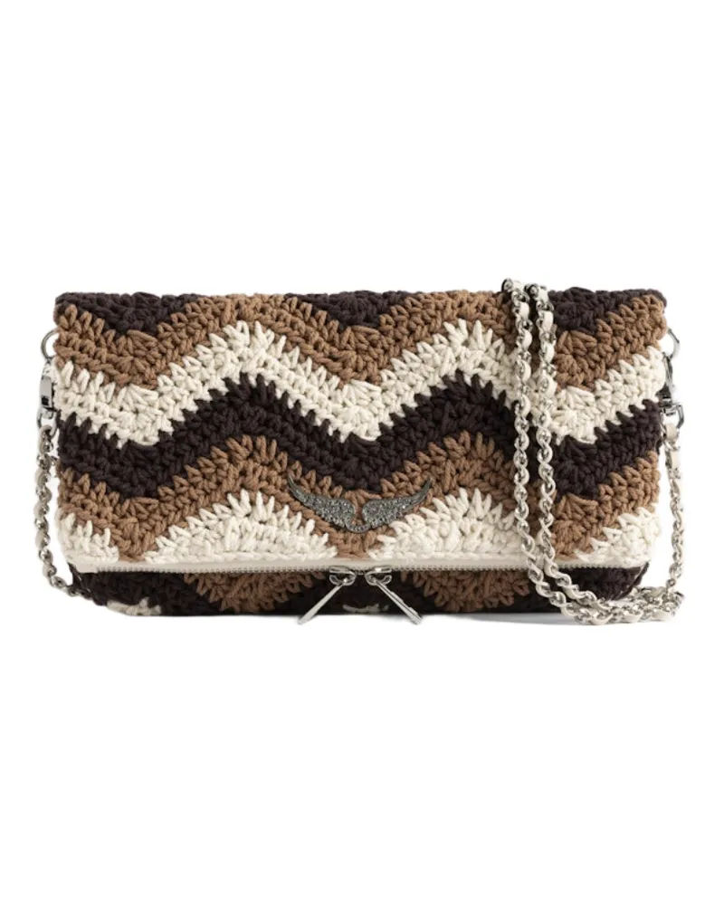 Zadig & Voltaire Rock Macramé Clutch Braun
