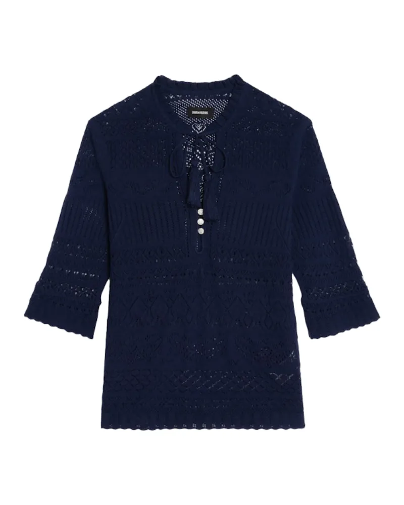 Zadig & Voltaire Top Mem Blau