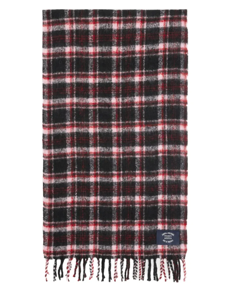 Zadig & Voltaire Schale Joan Tartan Grau