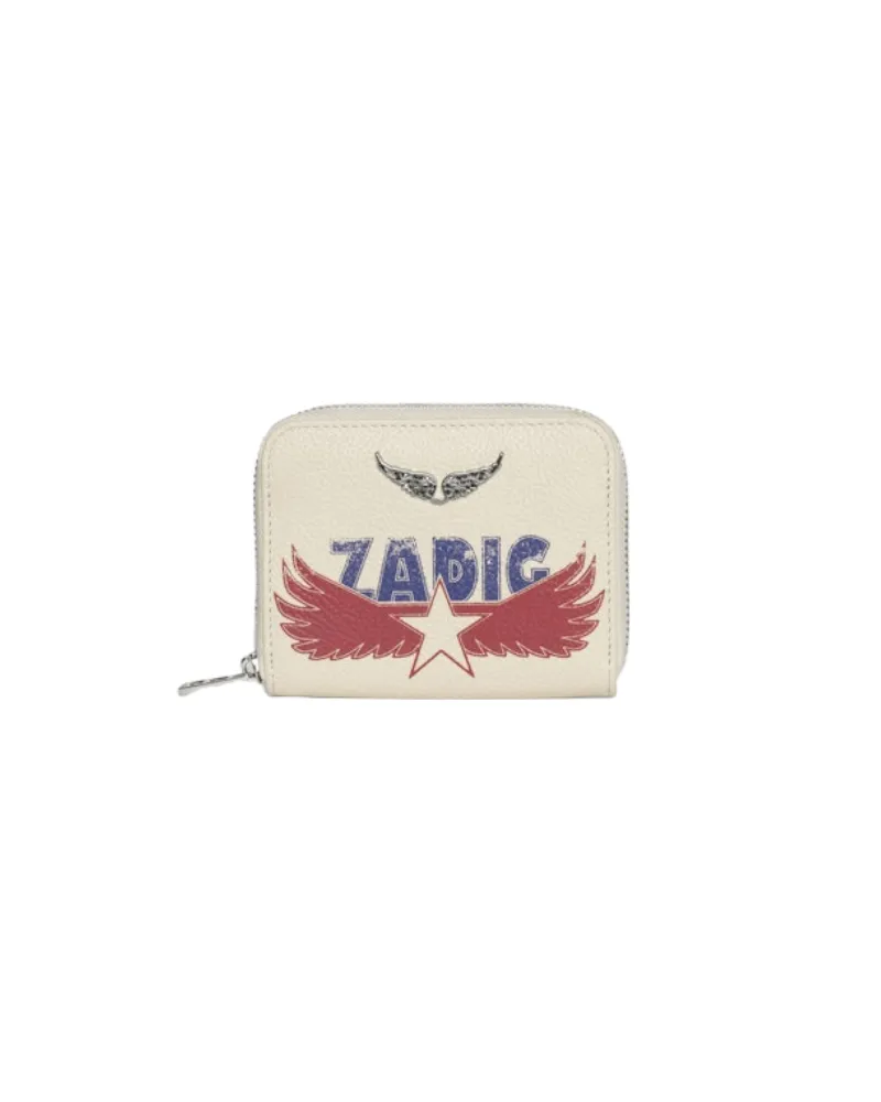 Zadig & Voltaire Mini ZV America Geldbörse Weiß