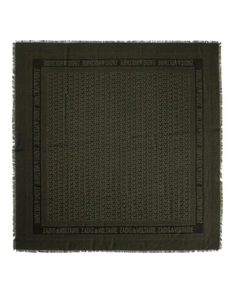 Zadig & Voltaire Schal ZV Initiale Glenn Kaki