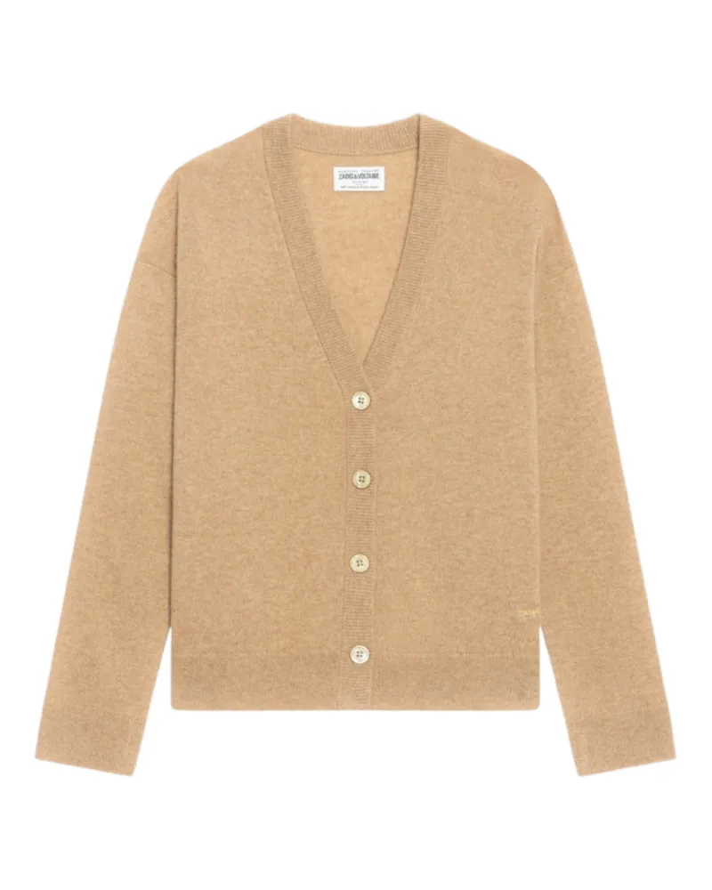 Zadig & Voltaire Mirkaz Cardigan 100% Kaschmir Beige