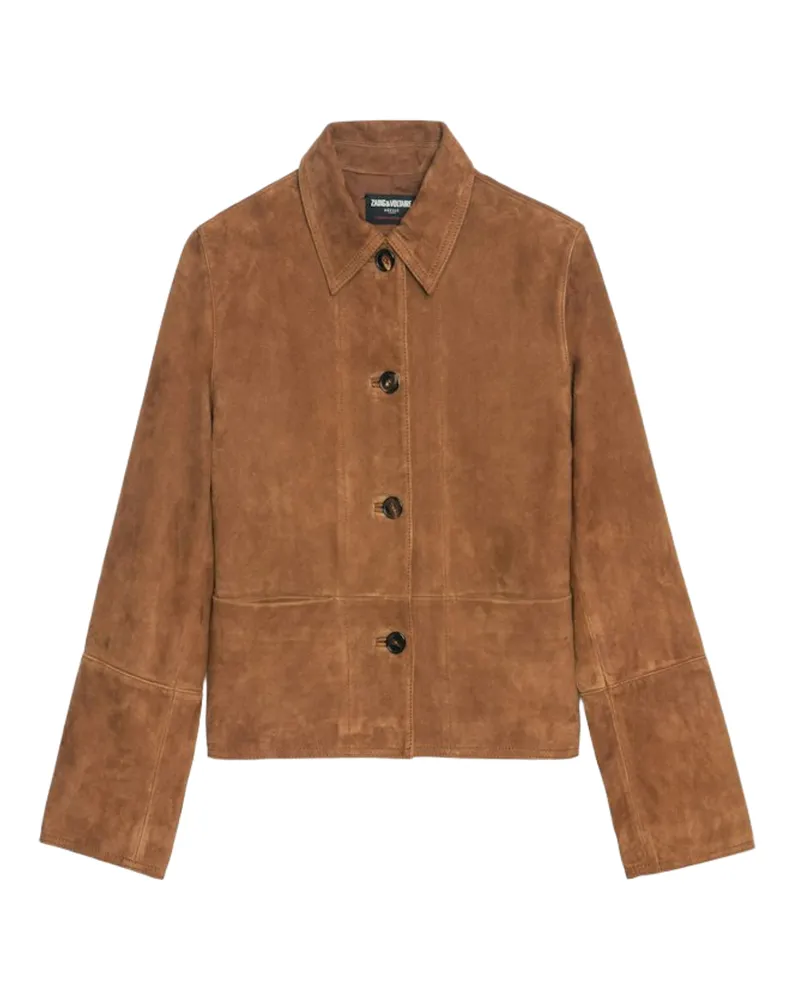 Zadig & Voltaire Jacke Lessa 100% Suede-Leder Braun