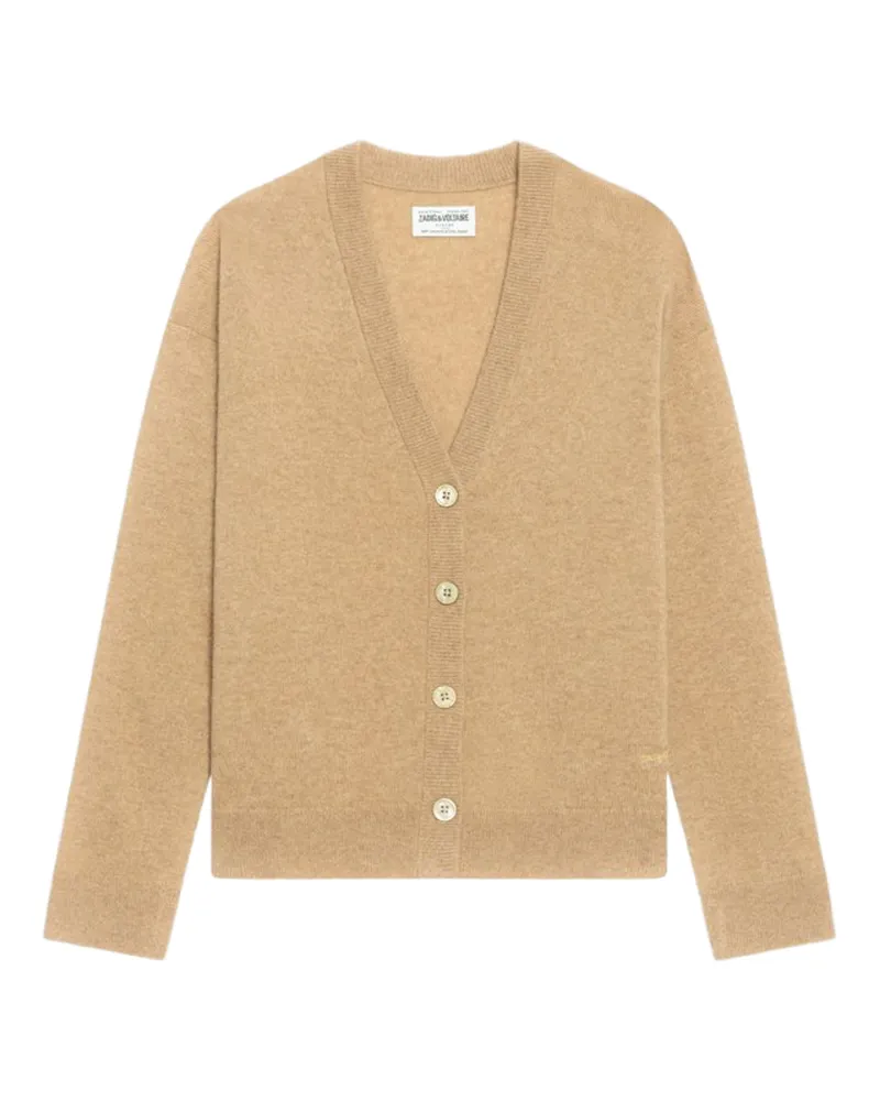 Zadig & Voltaire Mirkaz Cardigan 100% Kaschmir Beige