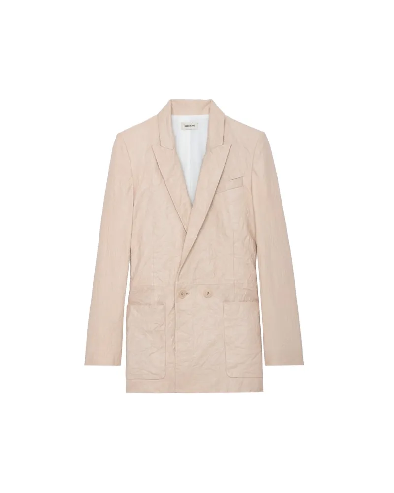 Zadig & Voltaire Blazer Visko 100% Knitterleder Poudre