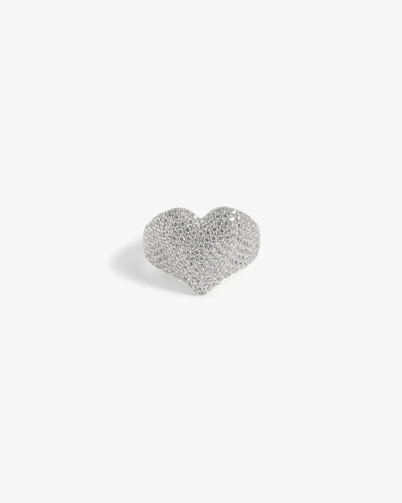 Zadig & Voltaire Ring Heartbreaker Full Strass Grau
