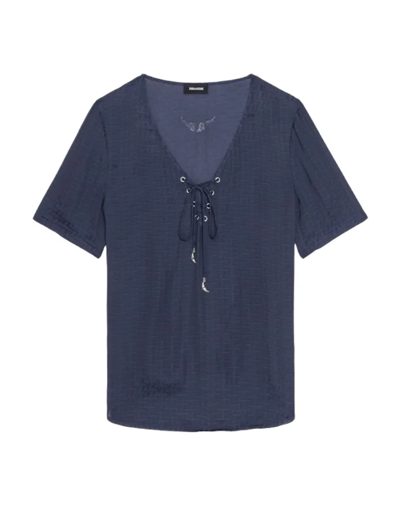 Zadig & Voltaire Top Terzo Satin Blau
