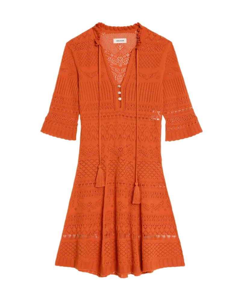Zadig & Voltaire Kleid Memphisa Orange