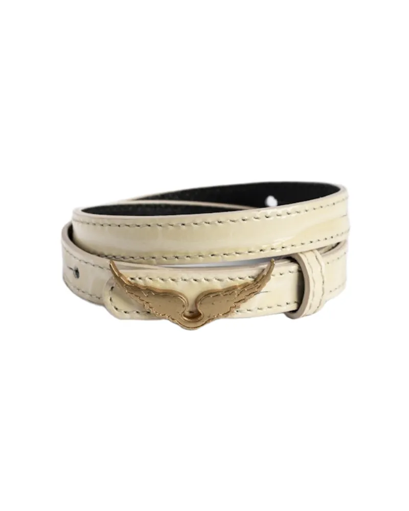 Zadig & Voltaire Armband Rock Croco Weiß