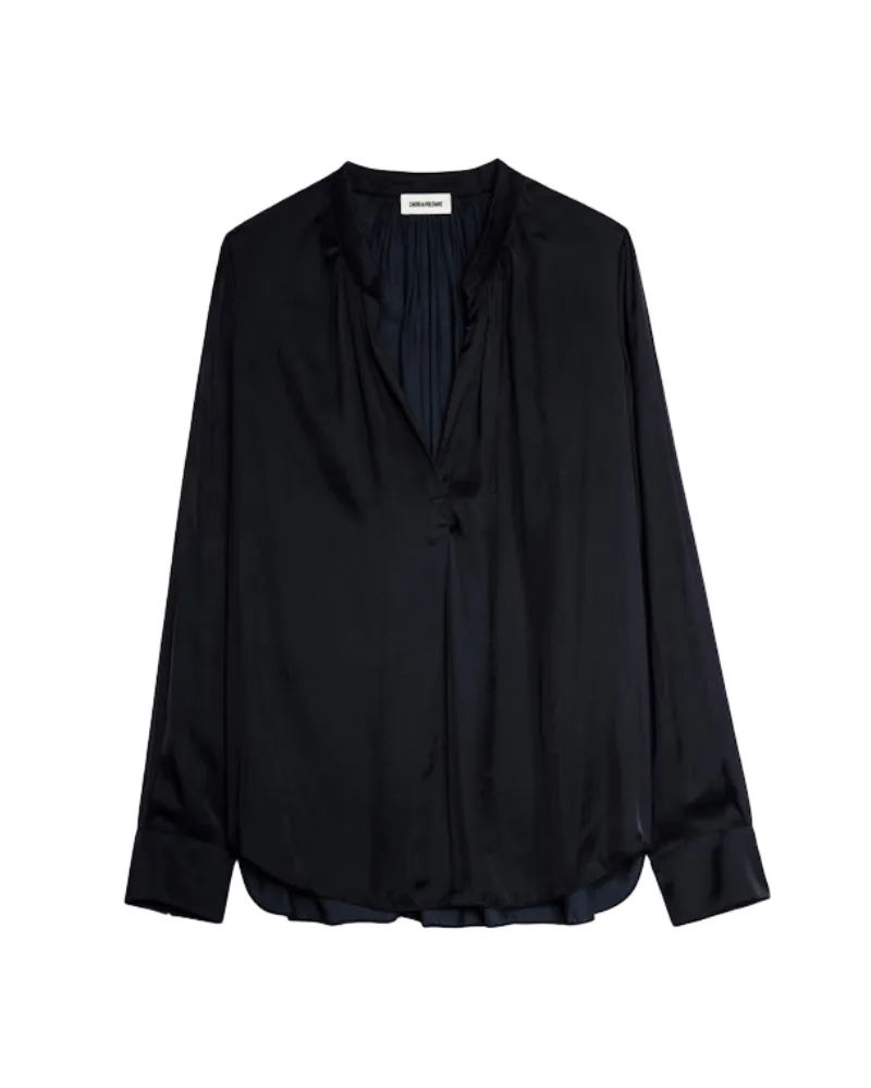 Zadig & Voltaire Bluse Tink Satin Schwarz