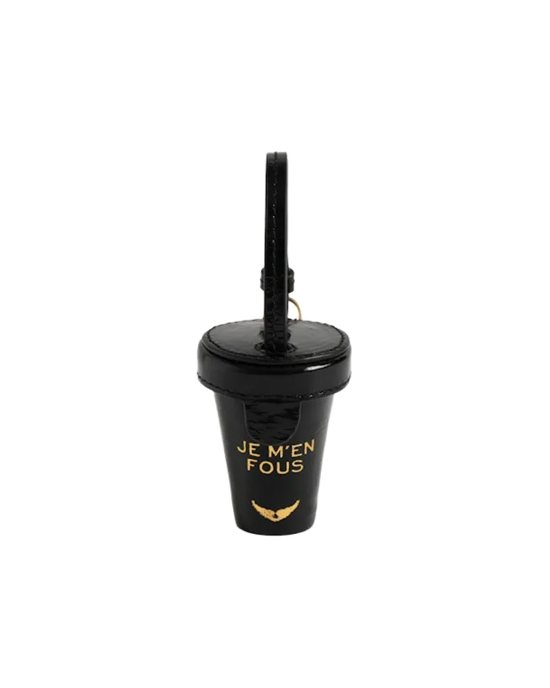 Zadig & Voltaire Coffee Cup Schlüsselanhänger Schwarz
