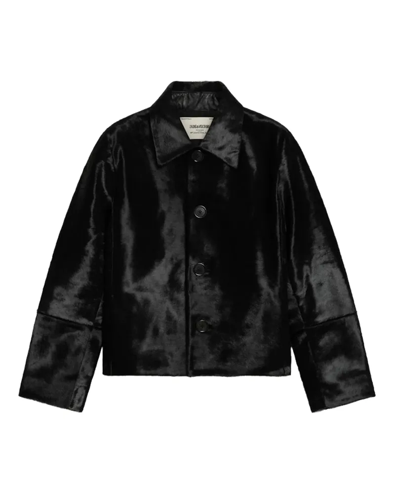 Zadig & Voltaire Lessa Jacke Leder Schwarz