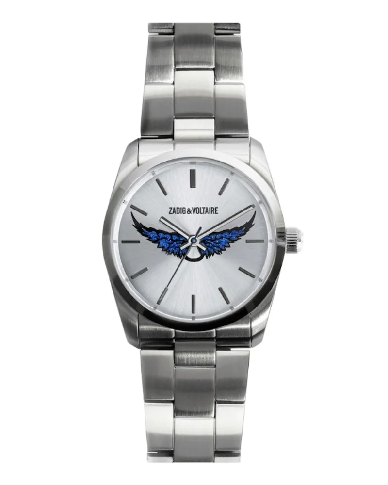 Zadig & Voltaire Zadig Strass Wings Uhr Grau
