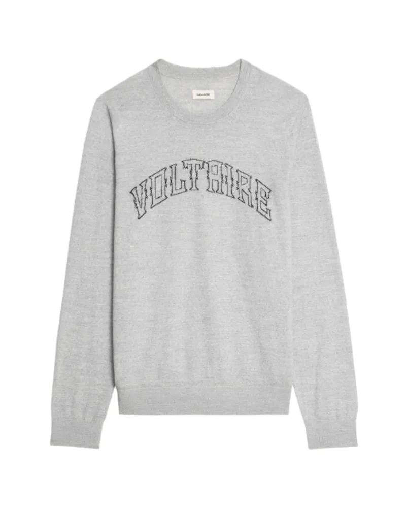 Zadig & Voltaire Kennedy Pullover 100% Merinowolle Grau