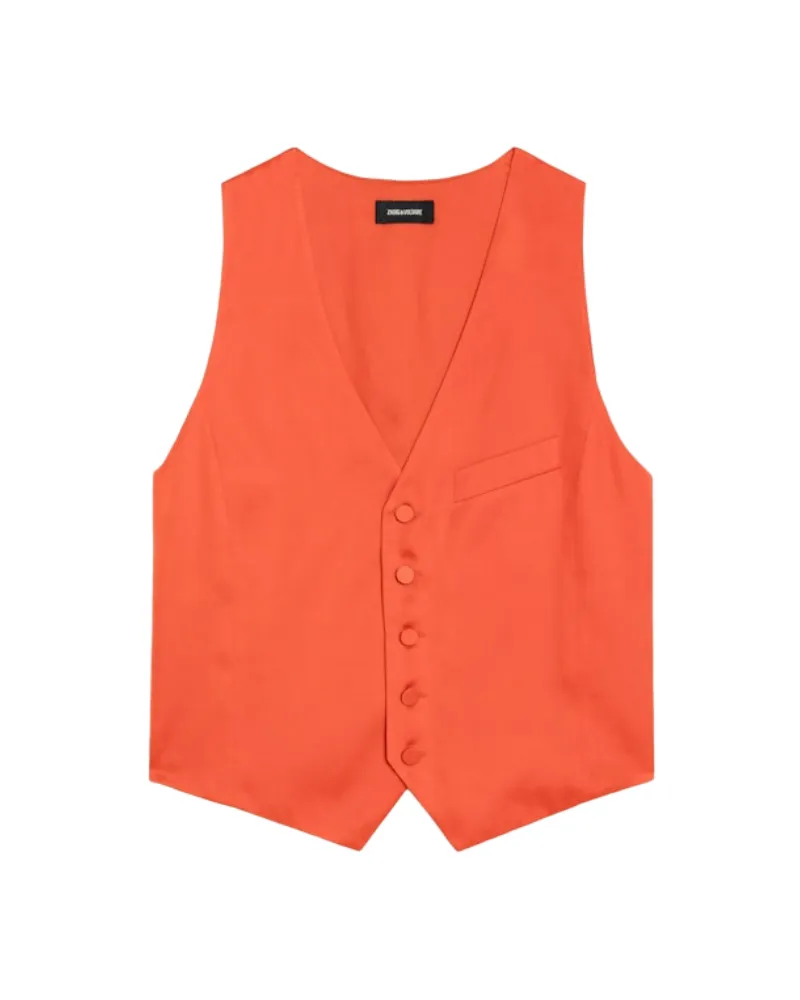 Zadig & Voltaire Weste Emaux Satin Orange