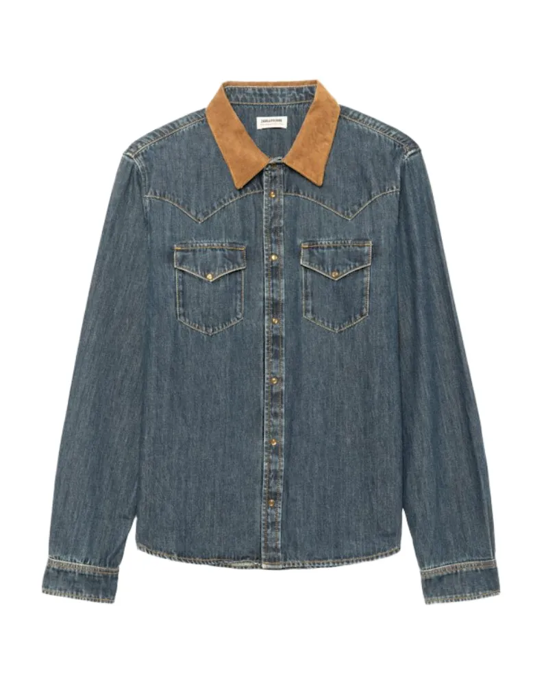 Zadig & Voltaire Saby Denim Hemd Blau