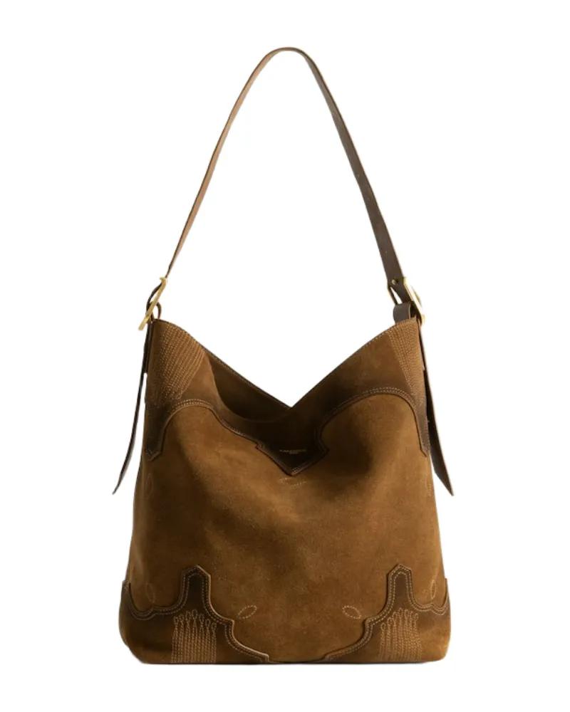 Zadig & Voltaire Jane Hobo Western Used Tasche Braun