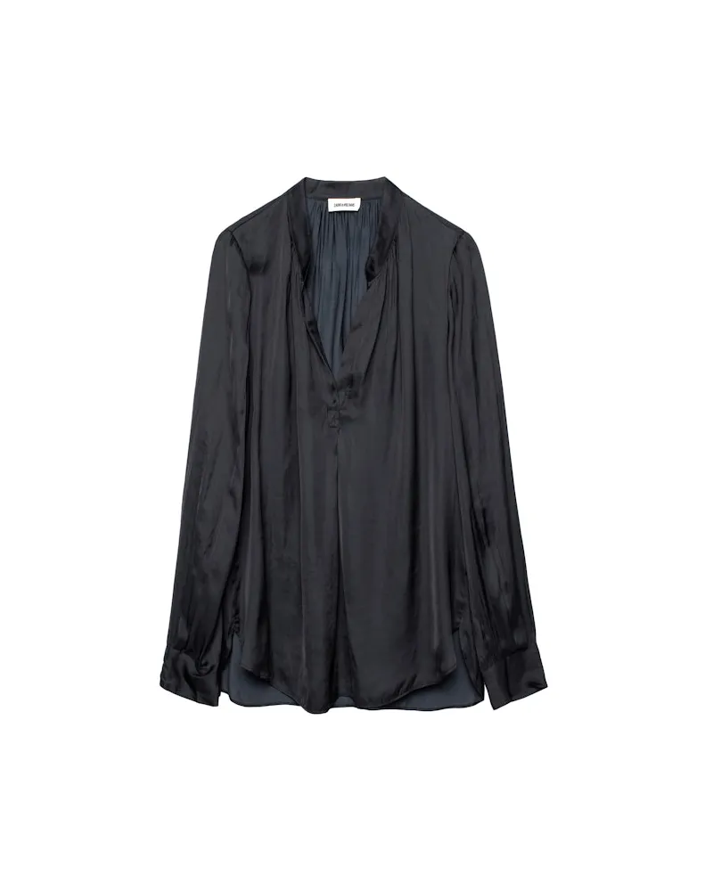 Zadig & Voltaire Bluse Tink Satin Schwarz