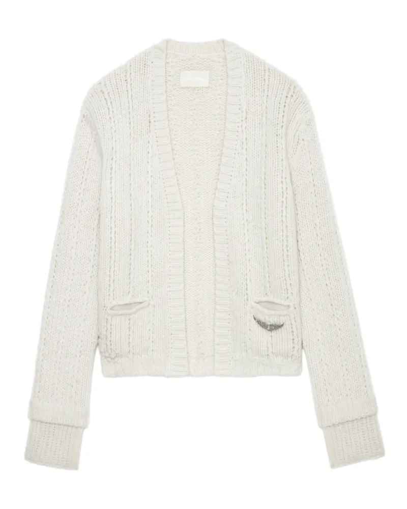 Zadig & Voltaire Cardigan Travy 100% Merinowolle Beige