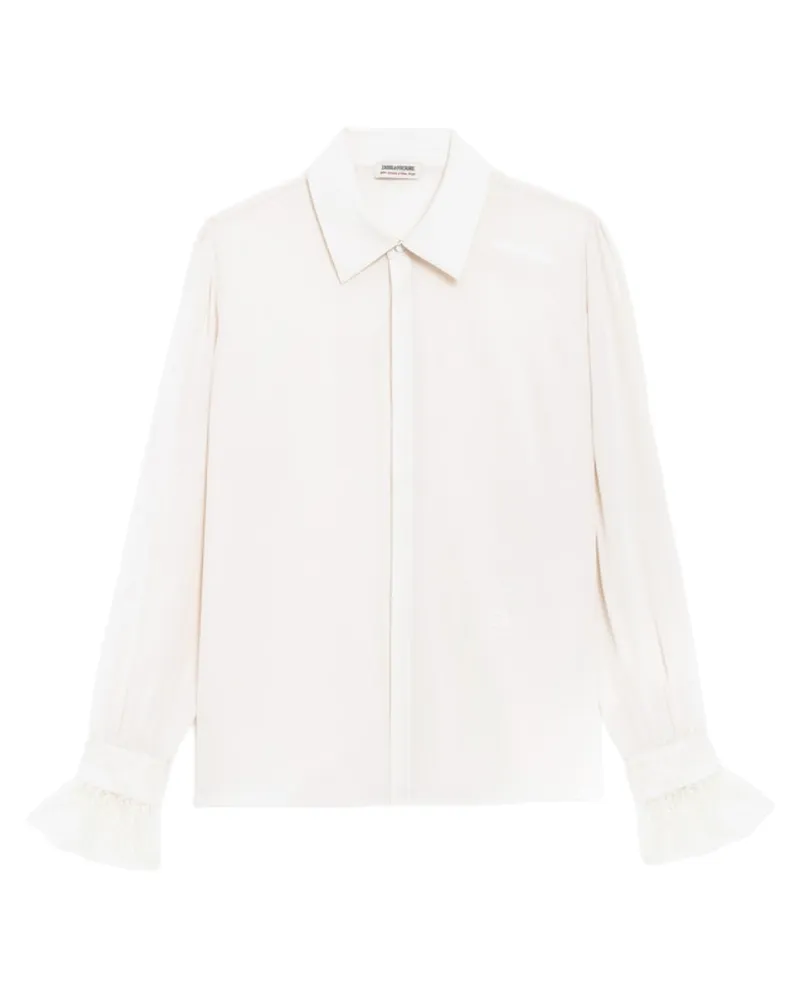 Zadig & Voltaire Hemd Thely 100% Seide Weiß