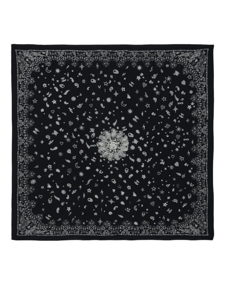 Zadig & Voltaire Schal Blondie Bandana 130 Schwarz