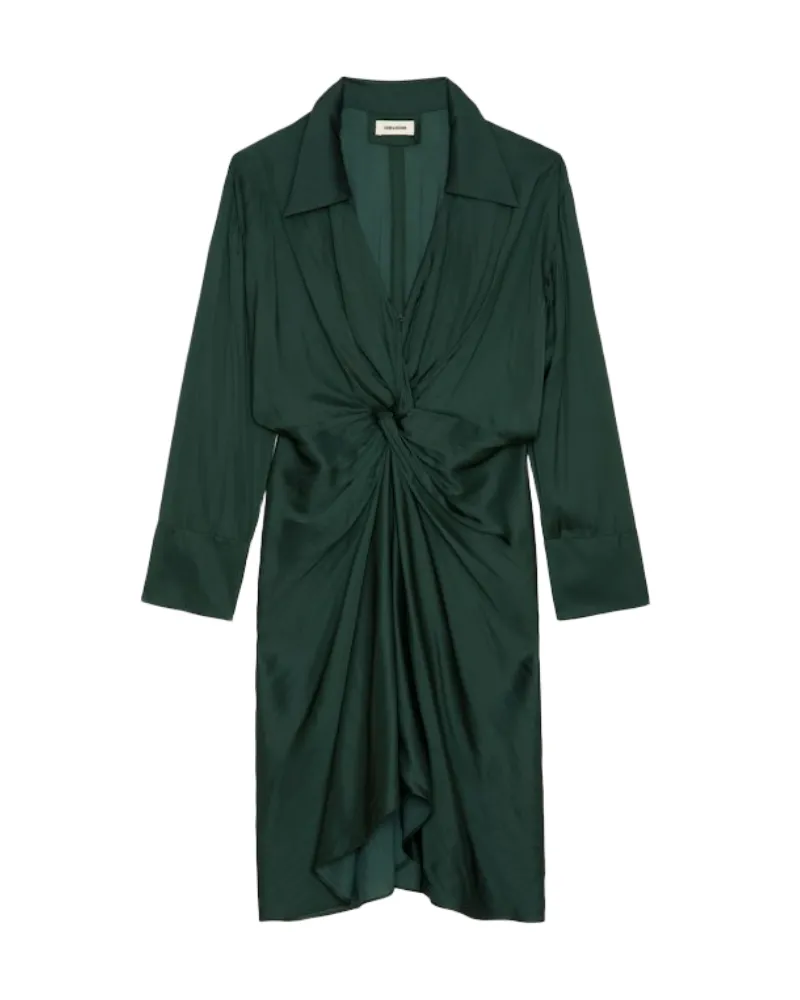 Zadig & Voltaire Kleid Rozo Satin Grün