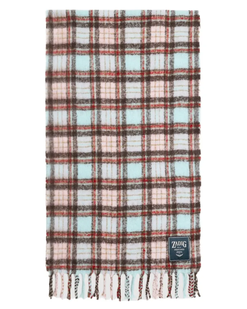 Zadig & Voltaire Schale Joan Tartan Rosa