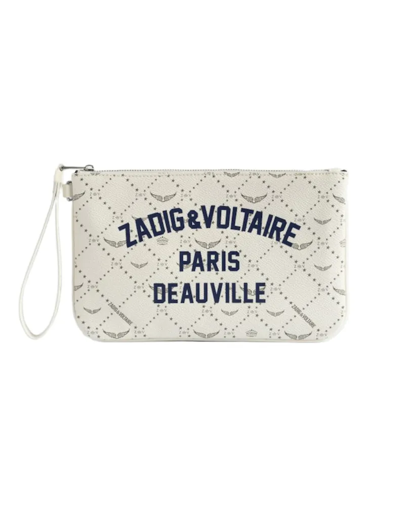 Zadig & Voltaire Z Pouch Resort Deauville Clutch Weiß