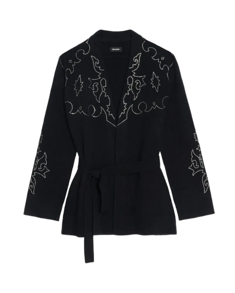 Zadig & Voltaire Cardigan Salomy 100% Kaschmir Schwarz