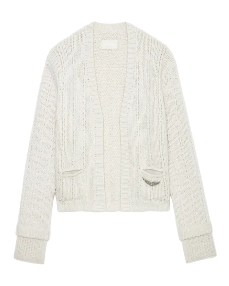 Zadig & Voltaire Cardigan Travy 100% Merinowolle Beige