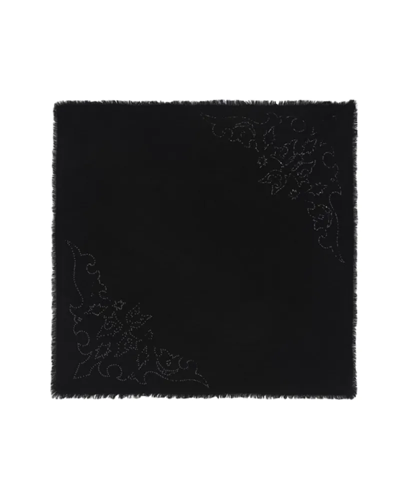 Zadig & Voltaire Schal Stevie Strass Western 90 Schwarz