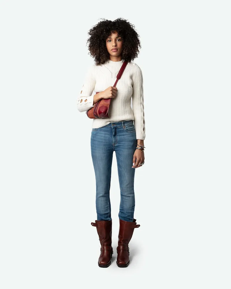 Zadig & Voltaire Pullover Sulky 100% Merino-wolle Flake