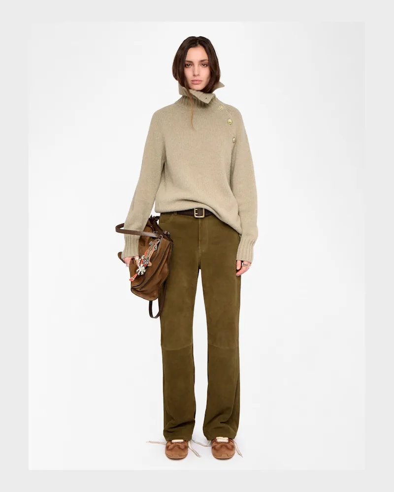 Zadig & Voltaire Pullover Mora 100% Kaschmir Olive