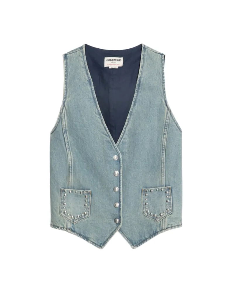 Zadig & Voltaire Weste Gillier Denim Blau