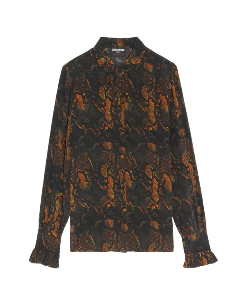 Zadig & Voltaire Hemd Thely 100% Seide Schwarz