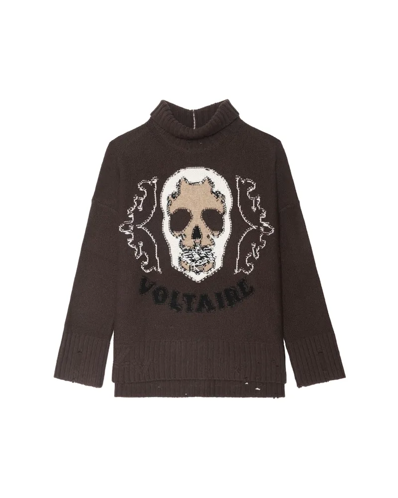 Zadig & Voltaire Pullover Bleeza 100% Merinowolle Dark