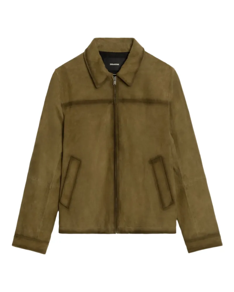 Zadig & Voltaire Loumy Jacke Aus Wildleder Kaki